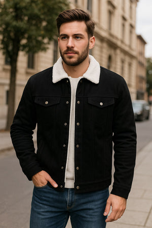 Chaqueta gamuza ovejera T21A Black Day